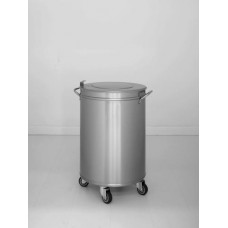 Pattumiera Inox Litri 75  con ruote - AR75P